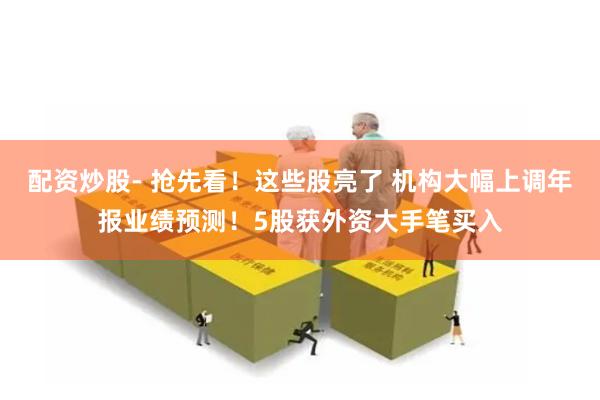 配资炒股- 抢先看！这些股亮了 机构大幅上调年报业绩预测！5股获外资大手笔买入