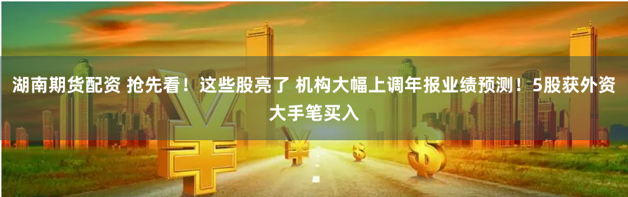 湖南期货配资 抢先看！这些股亮了 机构大幅上调年报业绩预测！5股获外资大手笔买入