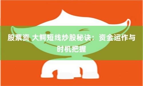 股票资 大鳄短线炒股秘诀：资金运作与时机把握